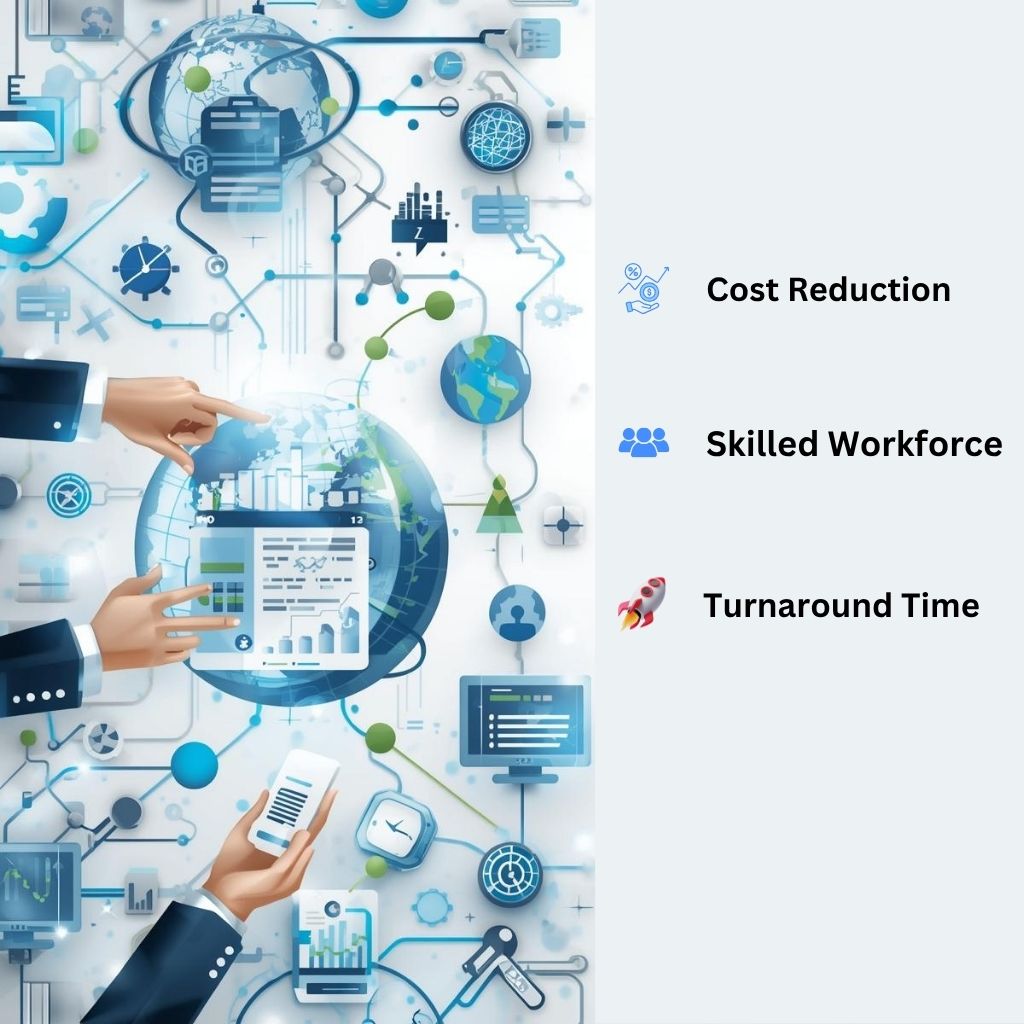 Infographic showing the benefits of a Data Entry Service in India